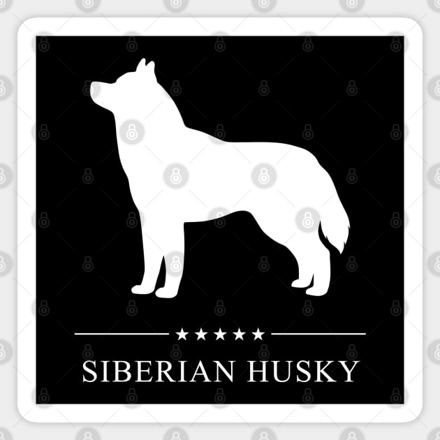 Siberian Husky Dog White Silhouette Sticker by millersye